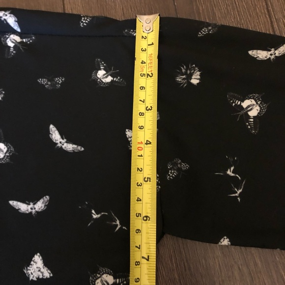 Drop sleeve black butterfly blouse “Contemporaine” - Picture 9 of 13